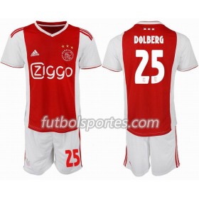 Camisetas AFC Ajax DOLBERG 25 Niño Primera Equipacion 2018/2019
